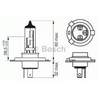   H4 12V 60/55W LONGLIFE DAYTIME BOSCH 1 987 302 048