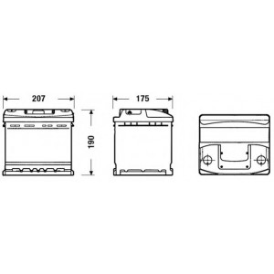  44Ah-12v Exide CLASSIC (207x175x190), R, EN360