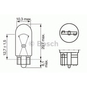   W5W 12V 5W W2,1X9,5d LONGLIFE DAYTIME BOSCH 1 987 302 286