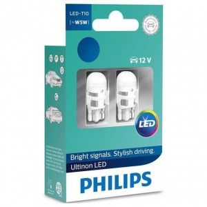   Ultinon white LED W5W 0.6W, 12V, w2.1x9.5d, 4000K ( 2) PHILIPS 11961ULW4X2