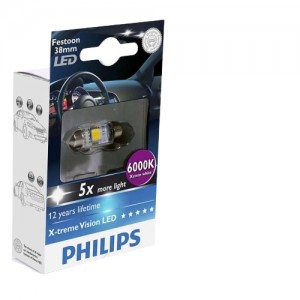   Festoon Vision LED T10,5x38 4 000 K 12V 1W SV8,5 PHILIPS 70340530