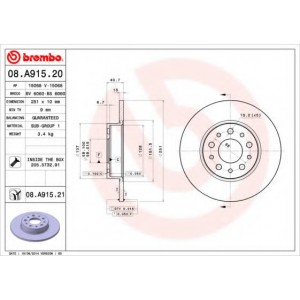   BREMBO 08.A915.21